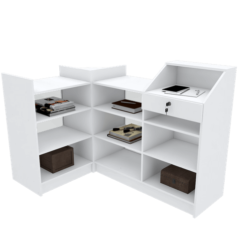 BALCÃO VITRINE CAIXA MDF M205.2021.B (LOJA, CAIXA, COMÉRCIO) MUNDI MOVEIS
