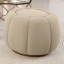 Ver imagem 1 de Puff Decorativo Estilo Abóbora Orgânico Shell Veludo Bege - Desk Design