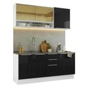 Ver imagem 2 de Armário de Cozinha Compacta 180 X 60 cm Branco/Preto Lux Madesa 05