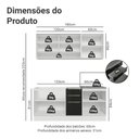 Ver imagem 3 de Armário de Cozinha Compacta 180 X 60 cm Branco/Preto Lux Madesa 05
