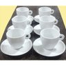 Kit Jogo 6 Xícaras Café, Chá 200ml Cônica com Pires - Porcelana Branca - 2