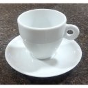 Ver imagem 4 de Kit Jogo 6 Xícaras Café, Chá 200ml Cônica com Pires - Porcelana Branca
