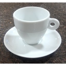Kit Jogo 6 Xícaras Café, Chá 200ml Cônica com Pires - Porcelana Branca - 4