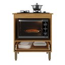Ver imagem 4 de Balcão para Cooktop 4 ou 5 Bocas e Forno 70cm com Gaveta Cozinha Moderna B00700 Mel/Branco - Ozini