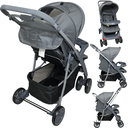 Ver imagem 2 de Carrinho de Bebe Passeio Passear Baby Atena Reversivel Cinza
