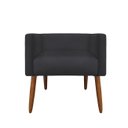 Ver imagem 3 de Banco Decorativo Nina Suede Grafite - Dominic Decor