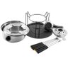 Rechaud Conjunto para Fondue Aço Inox 700ml pra Seis Pessoas - 2