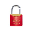 Ver imagem 1 de Cadeado com Chave 20mm Latão Vermelho Color Line Saco Plástico