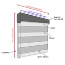 Ver mais imagens de Persiana Double Vision Semi Blackout - ( Largura 250 X Altura 240cm )