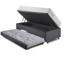 Ver imagem 5 de Bicama Box Baú Linho 88x188 com Colchão Ecoline D33 Ecoflex