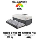 Ver mais imagens de Bicama Box Baú Linho 88x188 com Colchão Ecoline D33 Ecoflex