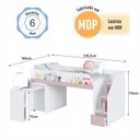 Ver imagem 5 de Cama Infantil Alta com Escrivaninha Multifuncional 230cm Infanto Completa Móveis