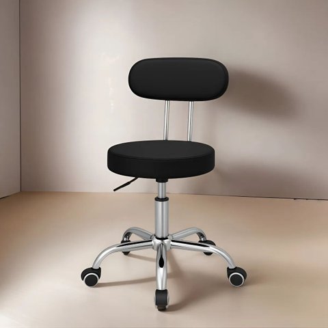 Cadeira Giratoria Pop Mocho com Encosto Preto Ge