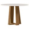 Mesa de Jantar 100x100 Cm Isabela com Vidro Ype Off White - New Ceval - 1