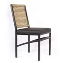 Ver imagem 2 de Cadeira Preta Corda Nautica Bege Varanda Sacada Cozinha Kit2 Tinta Eletrostática