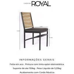 Cadeira Gourmet Royal Corda Náutica Bege - 4