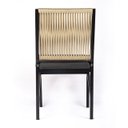 Ver imagem 4 de Cadeira Preta Corda Nautica Bege Varanda Sacada Cozinha Kit2 Tinta Eletrostática