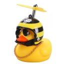 Ver imagem 7 de Pato Malandro Enfeite Guidao Bike Moto Bicicleta Sino Buzina Luz Sinalizaçao Patinho Cordao Oculos M