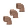 Kit 3 Joelho Cotovelo 90º Soldável Rosca 25mmx3/4'' Marrom - 1