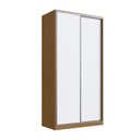 Ver imagem 1 de Guarda Roupa 2 Portas de Correr Freijó Natural Branco 120x59,8x235cm Emovell