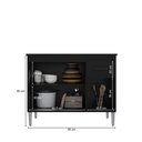 Ver imagem 2 de Balcão Armario Paris Gabinete 3 Portas 1 Gaveta 1mt S/tampo Lar Doce Lar Móveis