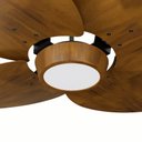 Ver imagem 2 de Ventilador de Teto Com Controle Remoto Natuvent Dahlia Led 4 Pás Madeira Imbuia 6500k Branco Frio