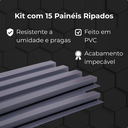 Ver imagem 4 de Kit 15 Painel Ripado 3d 2,70m X 16cm Decorativo