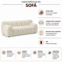 Ver mais imagens de Sofá Living Gomo 3 Lugares Fixo 180cm Off White Bouclé Nexta Casa
