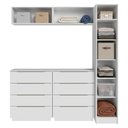 Ver imagem 5 de Conjunto Quarto com 1 Guarda-roupa Neo 2 Aéreos 2 Cômodas Branco Madesa 01