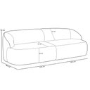 Ver imagem 5 de Sofá 3 Lugares Curvo Orgânico com 02 Poltronas Para Sala Living 250cm Barolo L06 Bouclê Off White - 