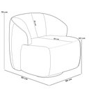 Ver imagem 6 de Sofá 3 Lugares Curvo Orgânico com 02 Poltronas Para Sala Living 250cm Barolo L06 Bouclê Off White -