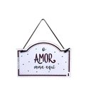 Ver imagem 1 de Placa com Cordao o Amor Mora Aqui