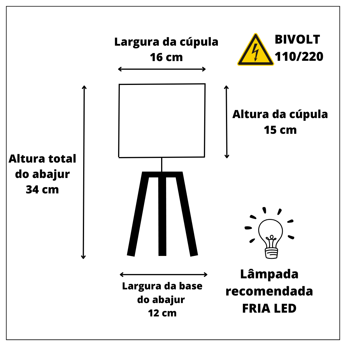 Kit 02 Abajur Quarto Tripé Madeira Natural Pequeno Luxo - 4