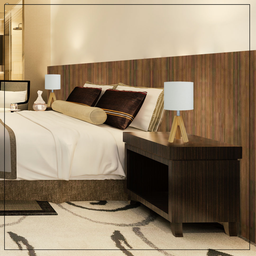 Kit 02 Abajur Quarto Tripé Madeira Natural Pequeno Luxo - 3