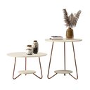 Ver imagem 1 de Conjunto 2 Mesa de Centro e Apoio Liz Sala Moderno-off White