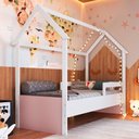 Ver imagem 1 de Cama Infantil Montessoriana sem Colchão Linha Infanto Branco/rosa Ccm010 Completa Móveis