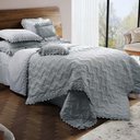 Ver imagem 3 de Colcha Casal com Almofadas 230 Fios Tulip - Marken Fassi Cinza