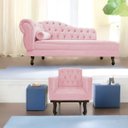 Ver imagem 1 de Kit Diva Recamier Diana 185cm Lado Direito e 01 Poltrona Classic Suede - Doce Sonho Móveis RECAMIER