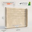 Ver imagem 4 de Cabeceira Estofada para Cama Box Casal Padrão Sasha 140cm Moderna Suede Bege Claro - Desk Design