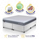 Ver imagem 3 de Conjunto Box Baú Branco Luanda Cinza Espuma D28 Queen 158x198x69 - King House