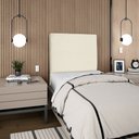 Ver imagem 2 de Cabeceira Estofada Solteiro Luna 90cm Suede Bege