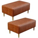 Ver imagem 1 de Kit 02 Puffs Cléo W01 Pés Palito 90 Cm Couríssimo Camel