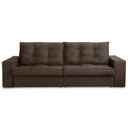 Ver imagem 4 de Sofá Retrátil e Reclinável 2 Lugares 2,10m com Molas Giovana Suede Marrom Marrom