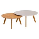 Ver imagem 1 de Kit Mesa de Centro Ambiente Classic Redonda Off White Nature - Imcal