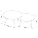 Ver imagem 3 de Kit Mesa de Centro Ambiente Classic Redonda Off White Nature - Imcal
