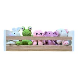 Kit 2 Prateleiras Infantil Quarto Organizadora Livros Urso - 5