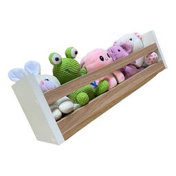 Kit 2 Prateleiras Infantil Quarto Organizadora Livros Urso - 3