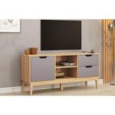 Ver imagem 1 de Rack Bancada p/ TV 55 pol Mb 1096 136cm Cinza Movelbento