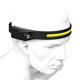 Lanterna de Cabeça Detector de Movimento Led Cob Xpe Multiuso Pesca Camping Oficiona Corrida - 13