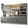 Armário de Cozinha Completa 310cm Branco/Cinza Agata Madesa 01 - 3